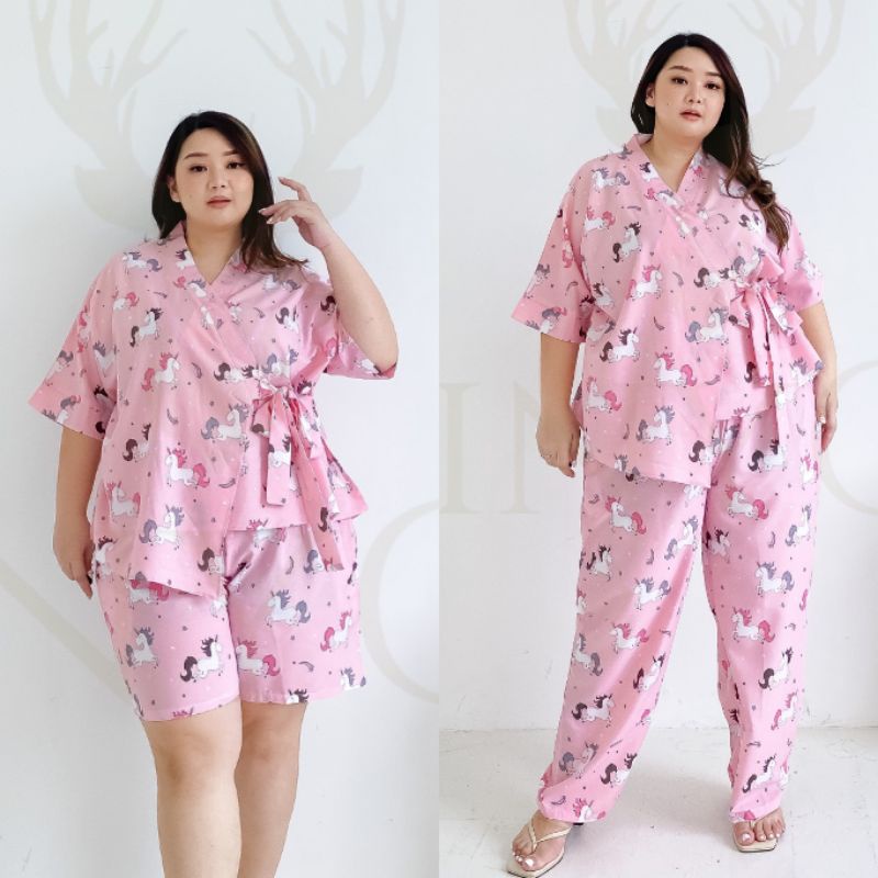 JUMBO KIMONO || UNICORN PINK