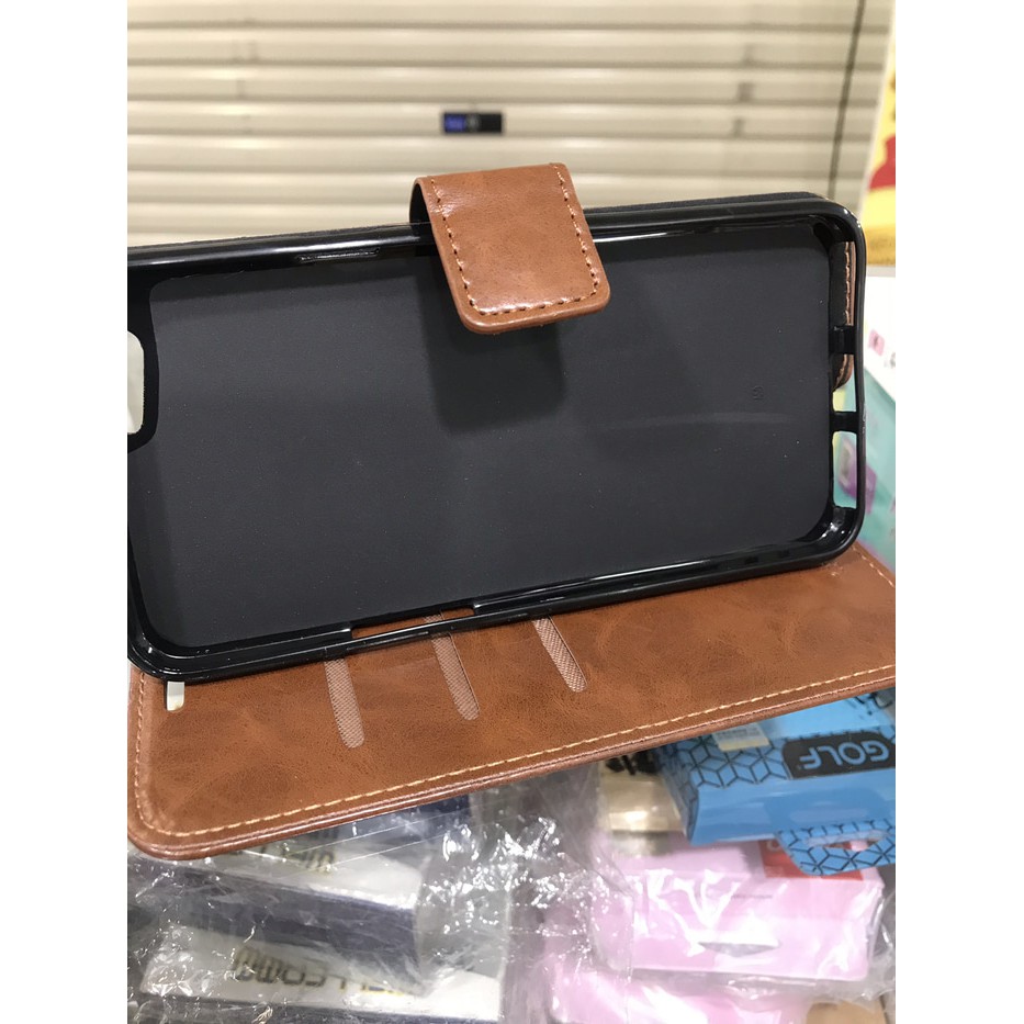 Flip wallet leather kulit dompet case xiaomi mi note bambu