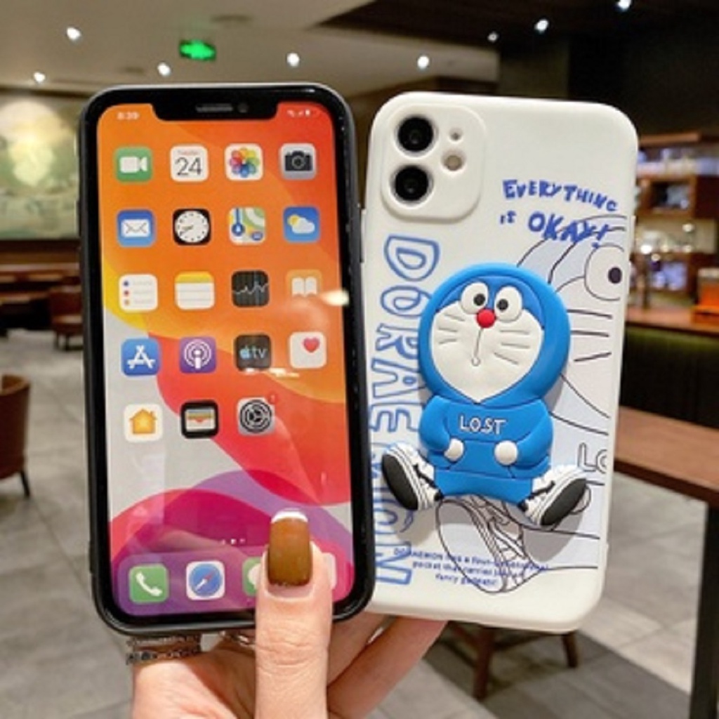 Case 3D Doraemon For Oppo Reno 6 3 5F 5 4F 4 3 2F F11 Pro F5 F7 A16 A3s A1K A15 A15s A31 A8 A9 A5 2020 A74 A93 A7 A5s A12 F9 4g 5g Soft Case