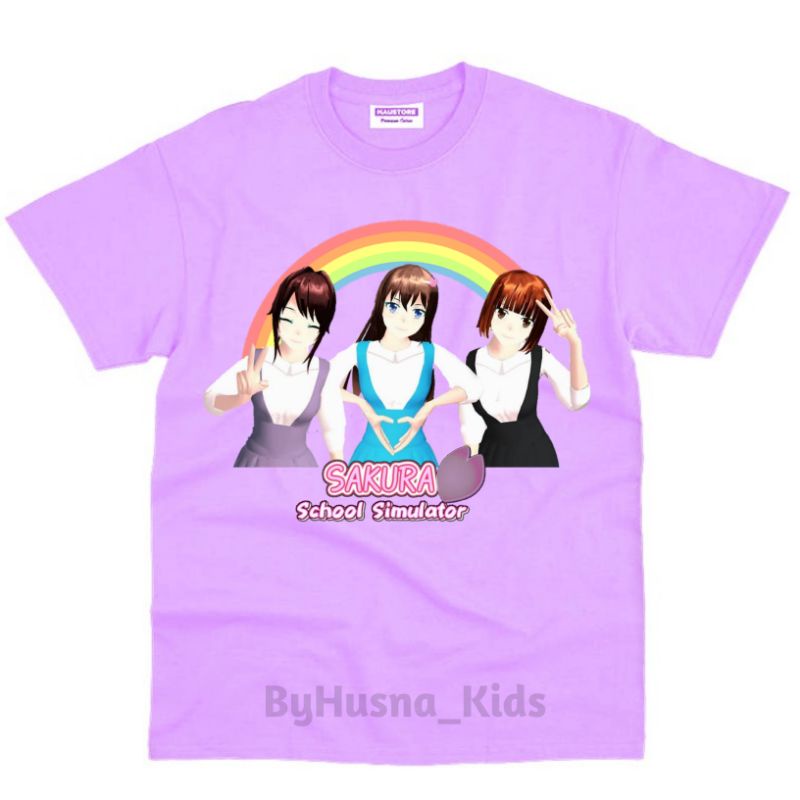 BAJU ANAK KAOS ANAK PEREMPUAN SAKURA SIMULATOR SAKURA SCHOOL SIMULATOR