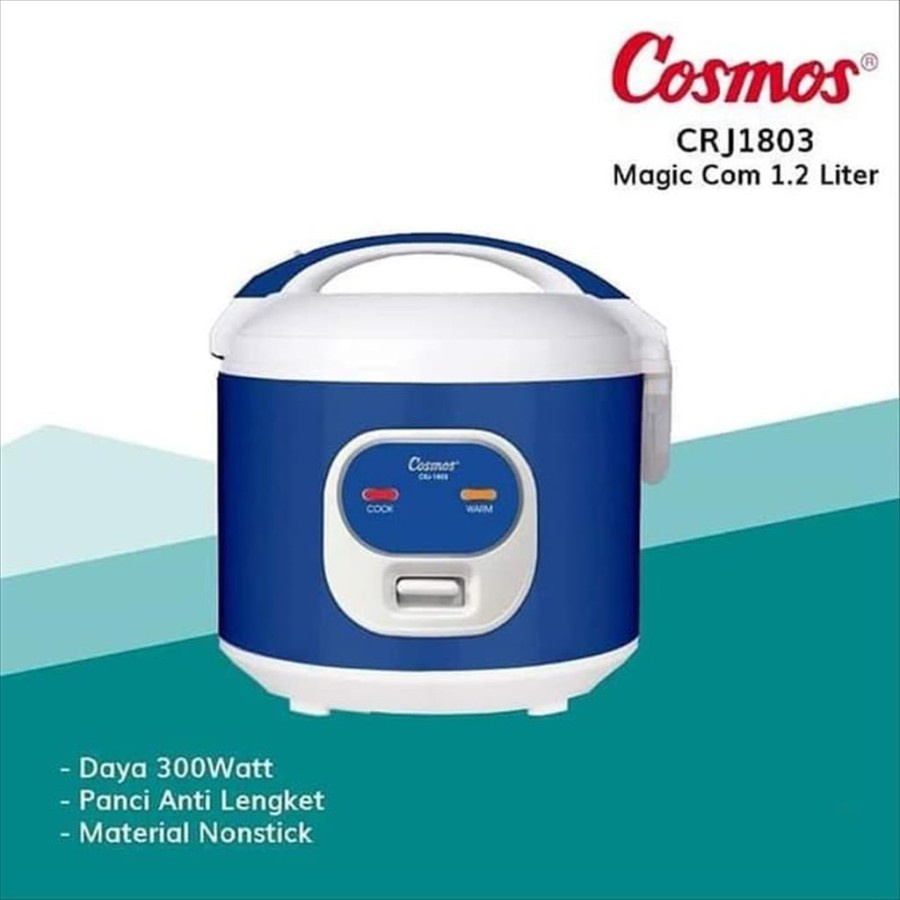 Rice Cooker /Magic Com Cosmos 1,2Liter Crj-1803 Low Watt Nonstick