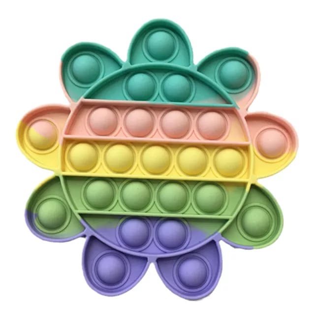 Push Bubble Fidget sensory Pop It Toy Mainan Anak untuk Penghilang Stress-Flower