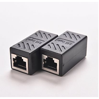 Connector Barrel rj45 coupler 1-1 cat 5 5e 6 6e 6a 7 ethernet gigabit - Konektor barel lan female single