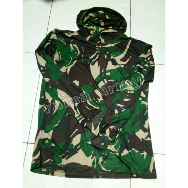 kaos hoodie jersey dryfit hodie lengan panjang loreng tni malvinas