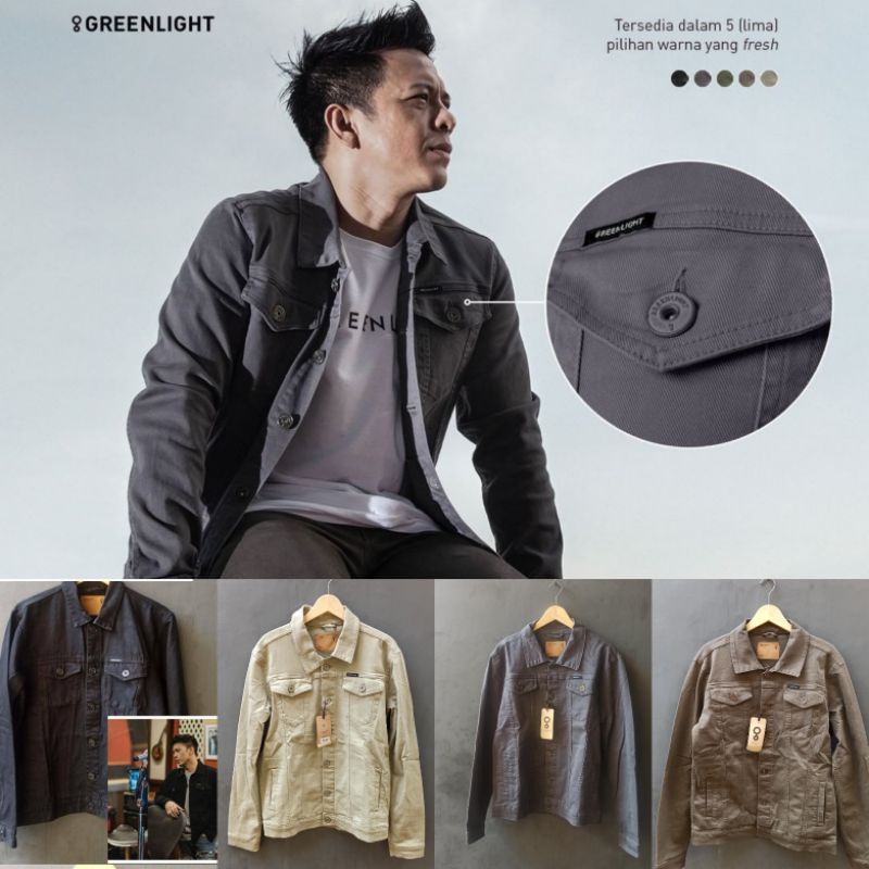 JACKET DENIM JEANS ARIEL GREENLIGHT WARNA HITAM ABU COKLAT CREAM HIJAU ORIGINAL