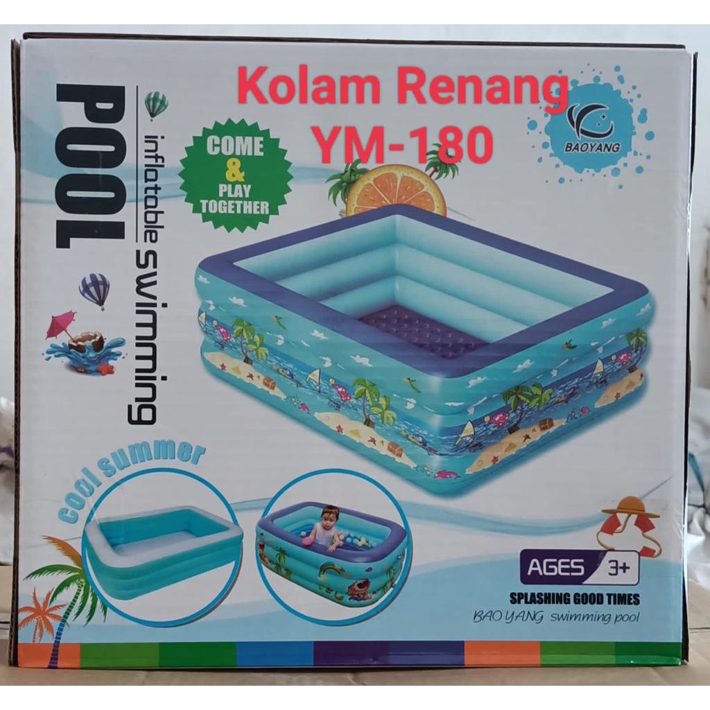 KOLAM RENANG ANAK/KOLAM MANDI BAYI POOL KOTAK 3 SUSUN