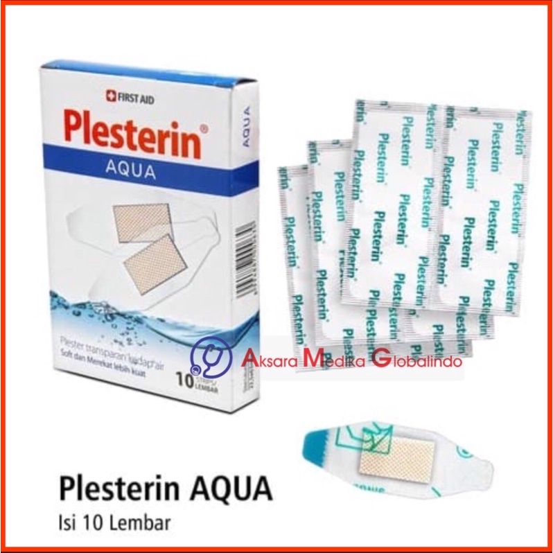 Plesterin Aqua Transparant Kedap Air Box isi 10pcs OneMed Plester Luka