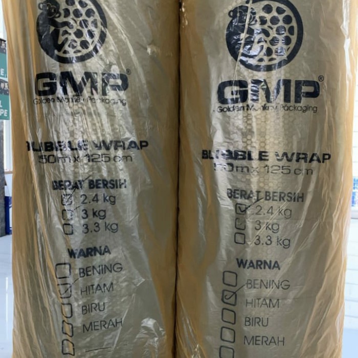 

Ginger BUBBLE WRAP MURAH EKONOMIS Merk GMP 125CM X 50M Berat 2,4kg