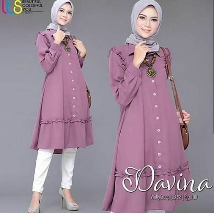 GAMIS SYAR'I KATUN JEPANG MURAH MOTIF BUNGA SAKURA KECIL Syari Wanita Muslim Terbaru Wirasha Ma S5F0