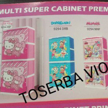 Naiba Lemari plastik 4susun. printing premium 9294 karakter