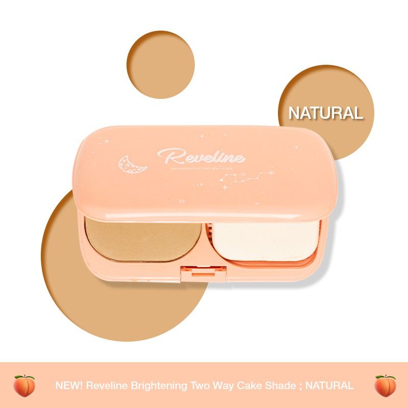 Promo Bedak Muka / Reveline Brightening Two Way Cake Natural