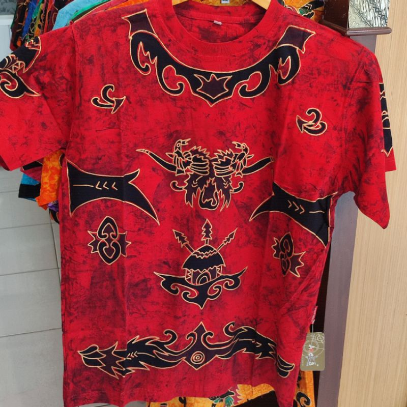 Non COD - Baju Kaos Kain Batik Motif Papua bahan katun tebal