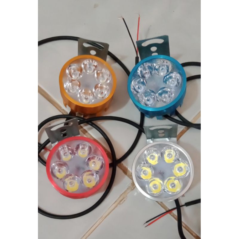 LAMPU LED 6 SISI BULAT LAMPU TEMBAK BULAT