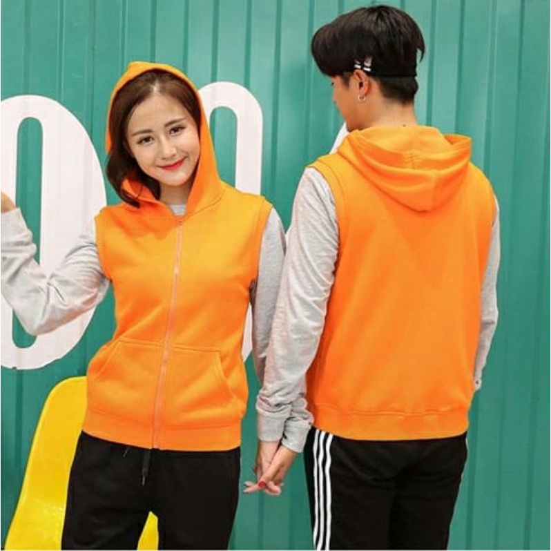 Jaket Rompi Hoodie Pria Wanita Hoodie polos Kapel cuple