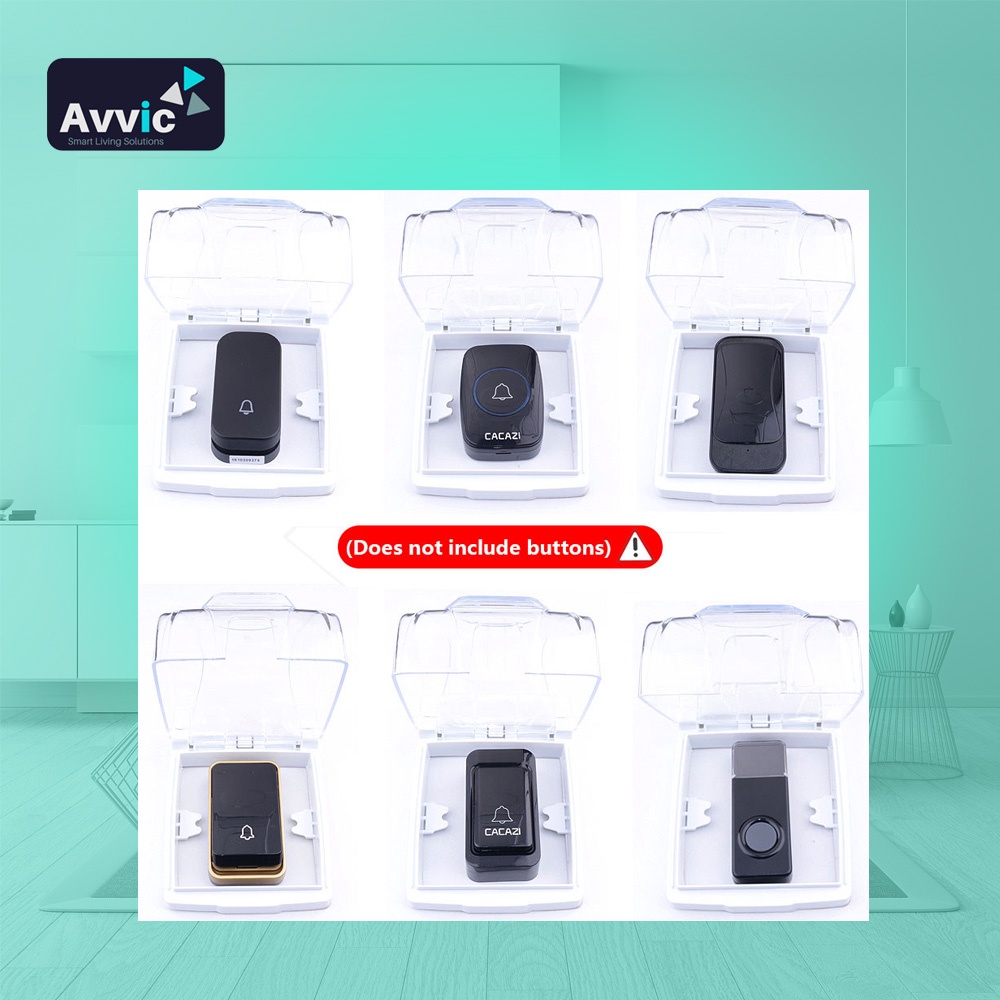 Avvic x Cacazi Pelindung Bel Rumah Waterproof Rain Cover for Wireless Doorbell Full Cover 4 Sisi