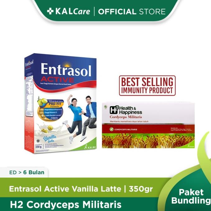 

[COD] Entrasol Active 350gr Vanilla latte + H2 Cordyceps [COD]