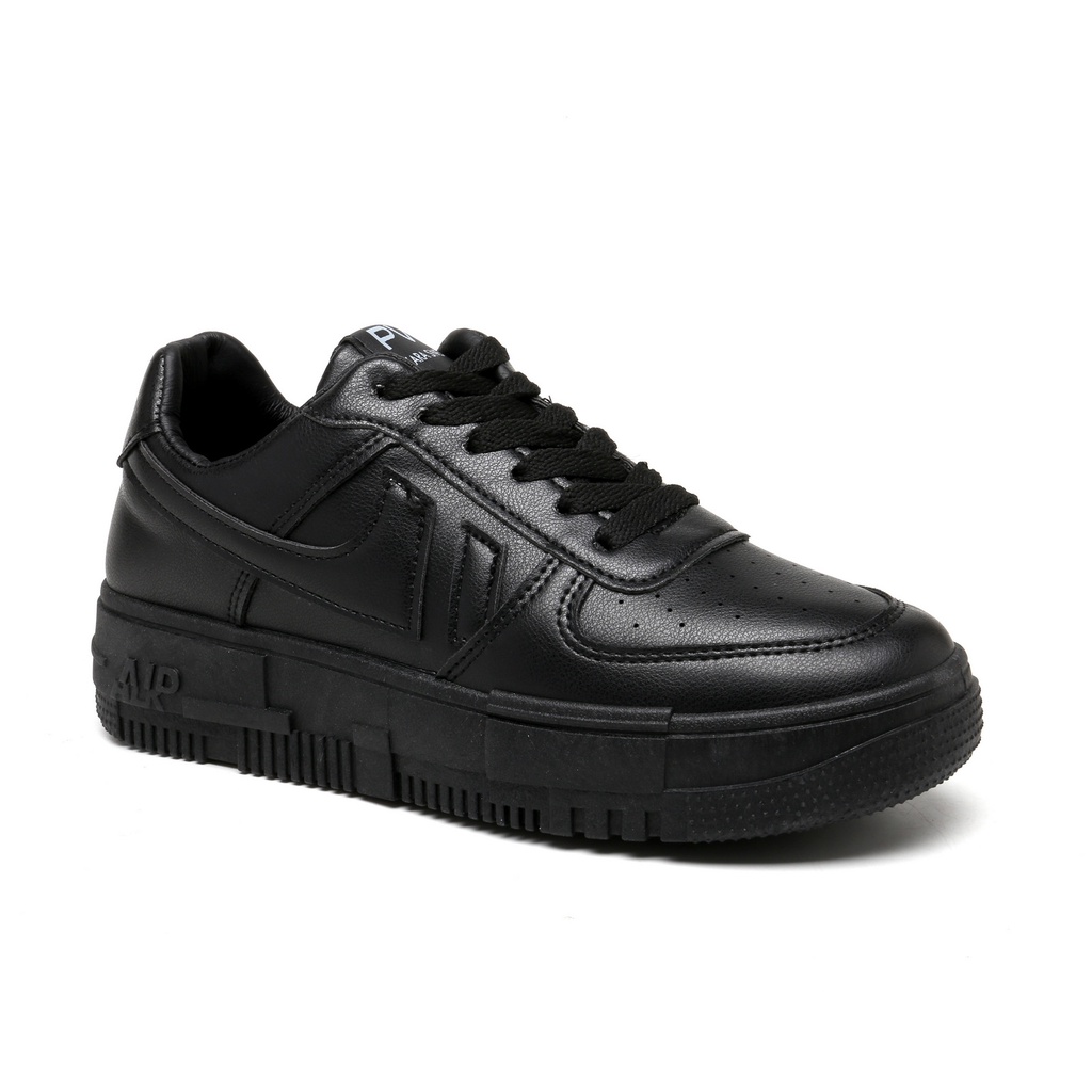  Kara Sepatu Sneakers Tali Casual Wanita Sport Shoes Black 372