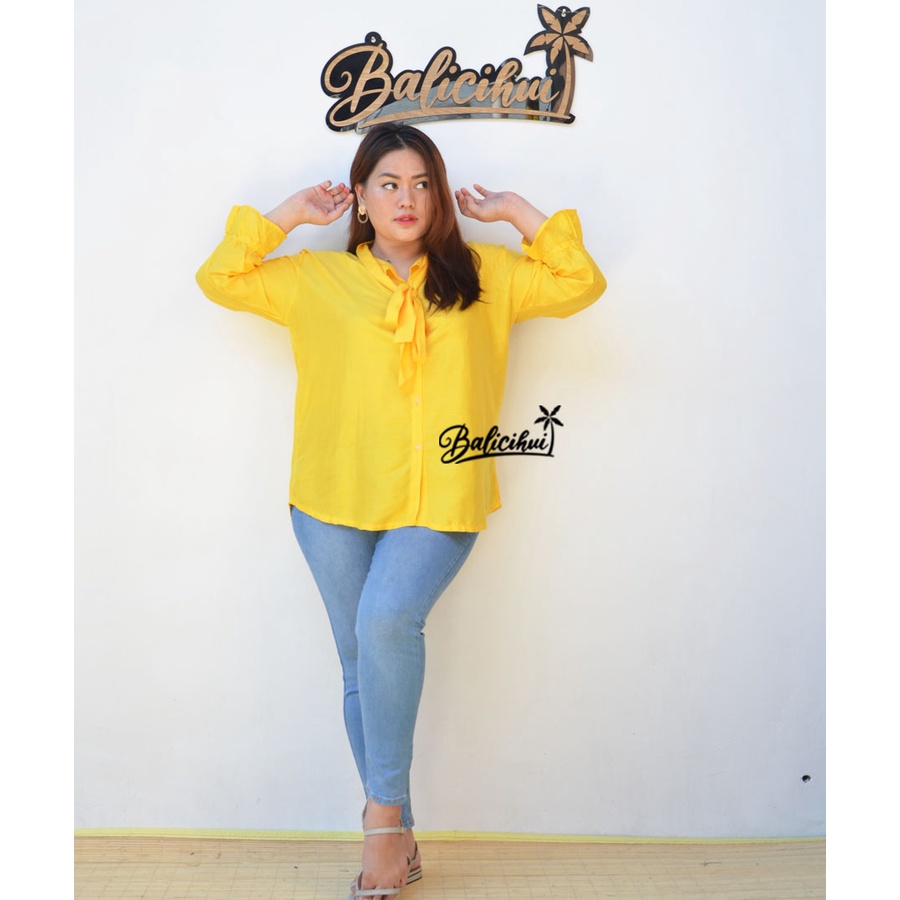 Balicihui Kemeja Jumbo Pita Kemeja Jumbo Wanita Kemeja Plus Size Kemeja Big Size Kemeja Kekinian