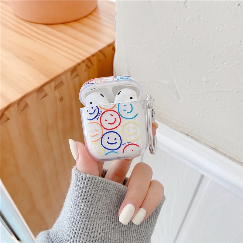 Colorful Smiley Softcase for Airpods 1 2 Pro 3 Case Casing Airpods Lucu