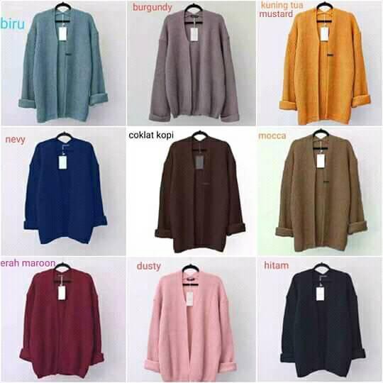 CARDIGAN RAJUT WANITA/KARDIGAN OUTER OVER SIZE