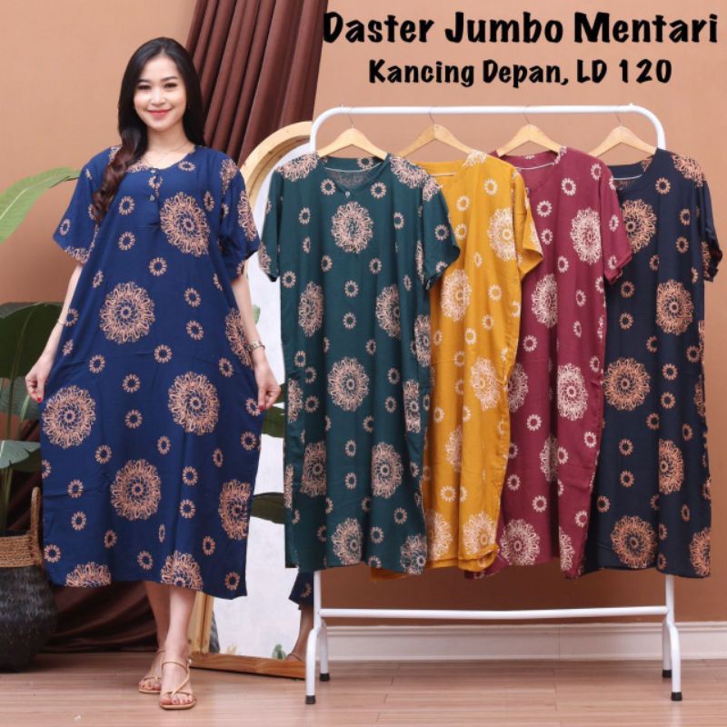 DASTER JUMBO BUSUI LD 130 CM // DASTER IBU HAMIL  //DASTER KANCING DEPAN // DASTER WANITA-JB CABUT RODA
