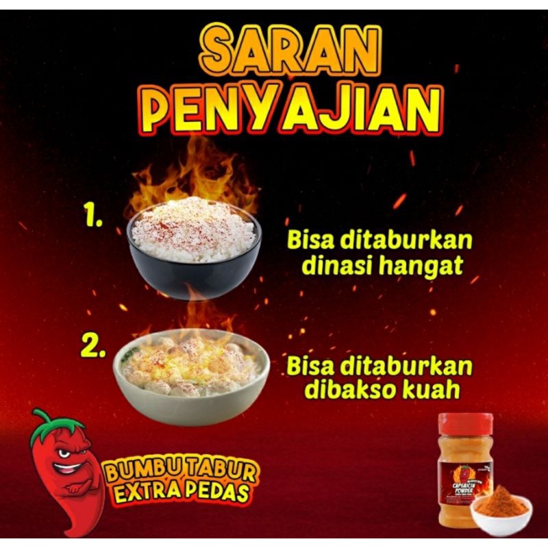 ✔MURAH CAPSAICIN POWDER Bubuk Cabai Terpedas 50gr Halal MUI / Bubuk Cabe Super Pedas / Cabe Bubuk / Chili Powder / Capsaicin Powder