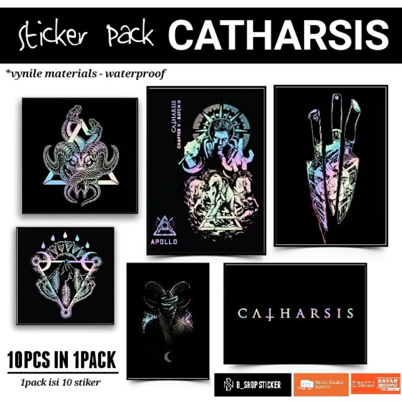 sticker pack catharsis stiker catharsis distro CATHARSIS stiker brand logo Catharsis