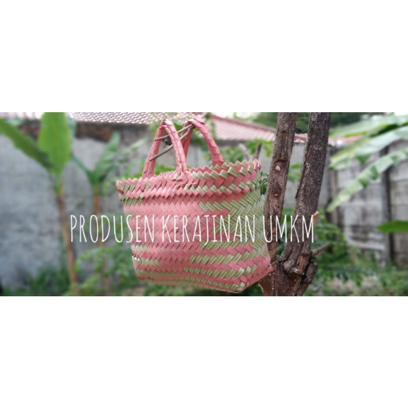 TAS ANYAMAN PLASTIK LURIK PARCEL BERKAT