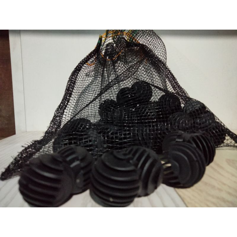 bioball golf bulat / rambut 50 pcs media filter kolam ikan koi, aquascape Aquarium bonus wareng(+ wa