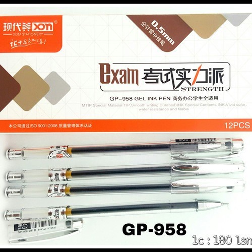 

SJS Pen Gel 0.5mm XDM GP-958/ Pena/ Pulpen/ Ballpoint/ Tulis/ Kantor