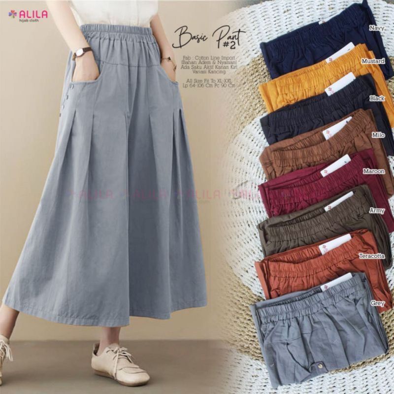 Basic pants kulot lebar