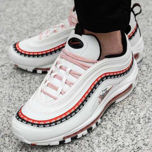 nike air max 97 sketch logo white black red