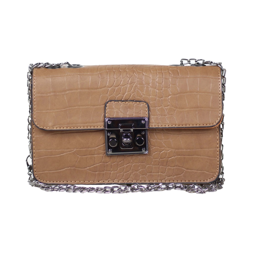 Slingbag Tas Cewek Premium Warna Coklat Bahan Tebal Berkualitas Tas Selempang Murah Kekinian