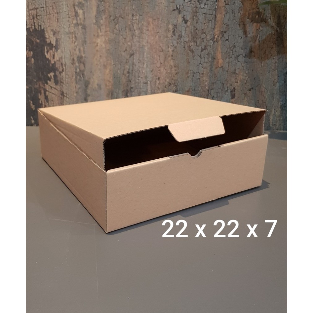 Kardus 22x22x7 cm --Die Cut dan easy usage---1