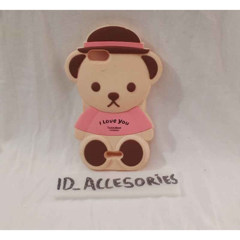 Case 4D Teddy Bear Xiaomi Redmi 6a / Case Boneka / Softcase Boneka