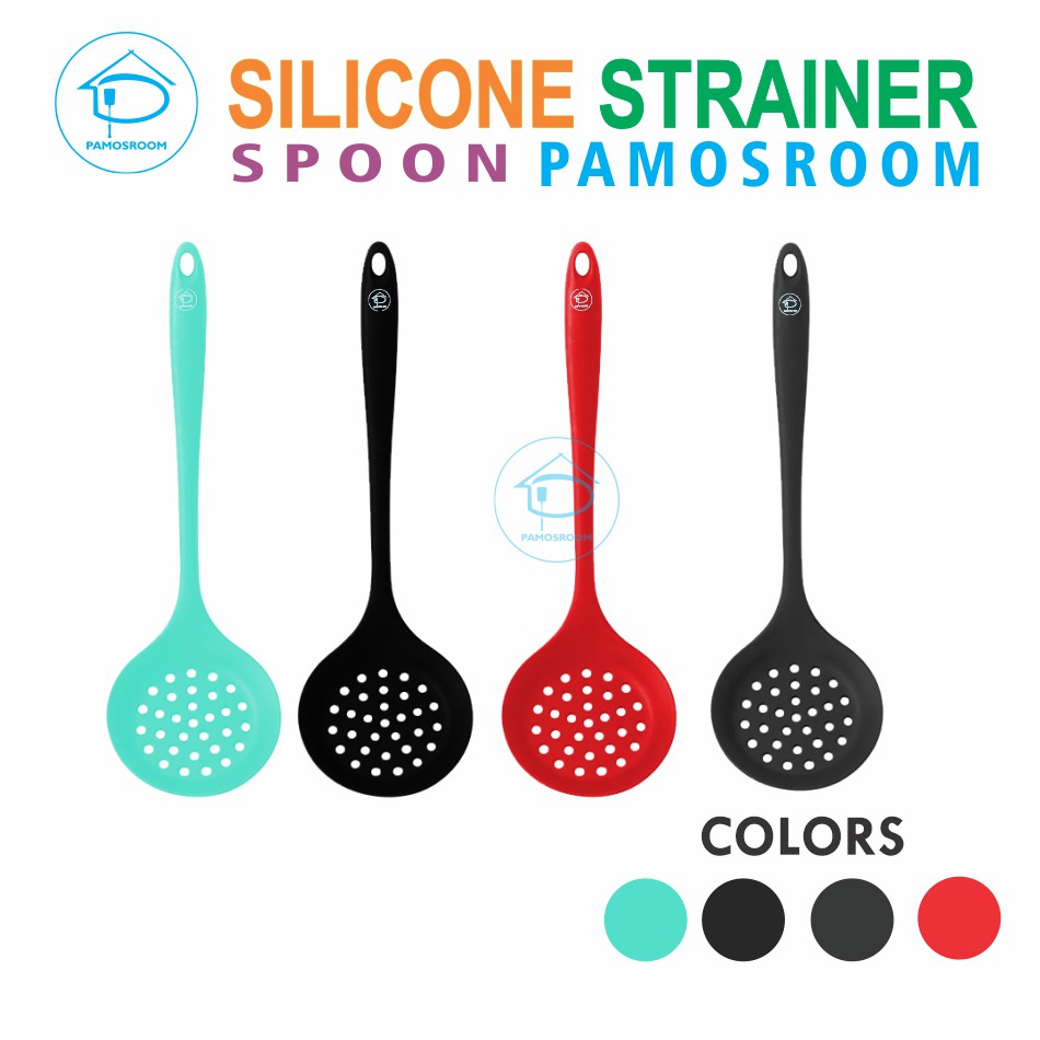 Pamosroom Spatula Sutil Silicone Saringan Mie Silikon 32cm Tahan Panas BPA FREE