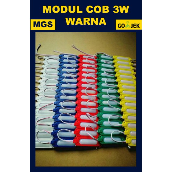 100PCS Modul 5630 6 Led Doff Tipe 7619 12V Putih COB 3W Warna