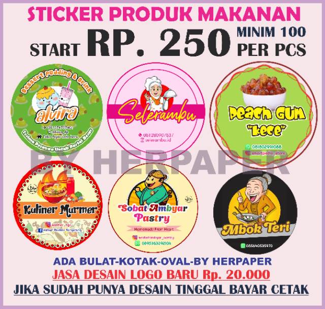 Trend Terbaru Contoh Stiker Jualan Makanan Aneka Stiker Keren