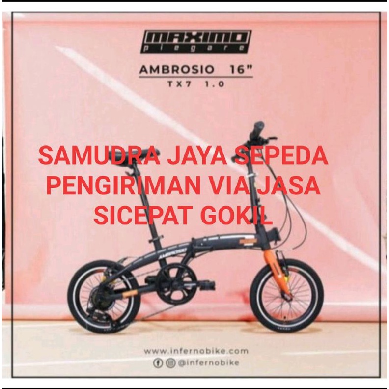 Sepeda Lipat Folding Bike Maximo Piegare Ambrosio 16 TX7 1.0