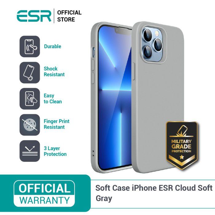 ESR iPhone 13 / 13 Pro / 13 Pro Max Cloud Soft Case - Solid Base - Original ESR -  501041 / 501042 / 501043 / 501044 / 501045 / 501046 / 501047 / 501048 / 501049