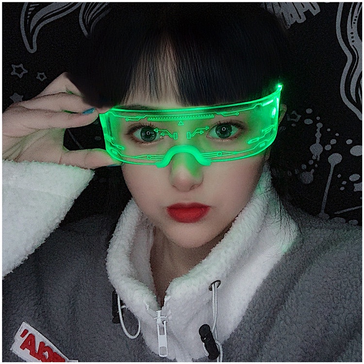 Colorful Luminous LED Glasses Accessories Technology Bungee Hip Hop Diablo