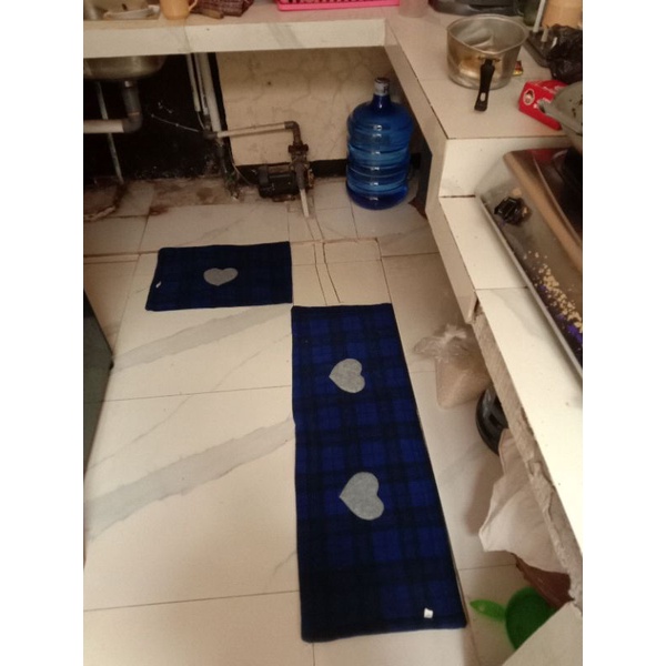 Keset Kaki Dapur Set Bulu Tebal 2 In 1(Satu set) Uk 35×55 35×110/Keset Dapur Murah