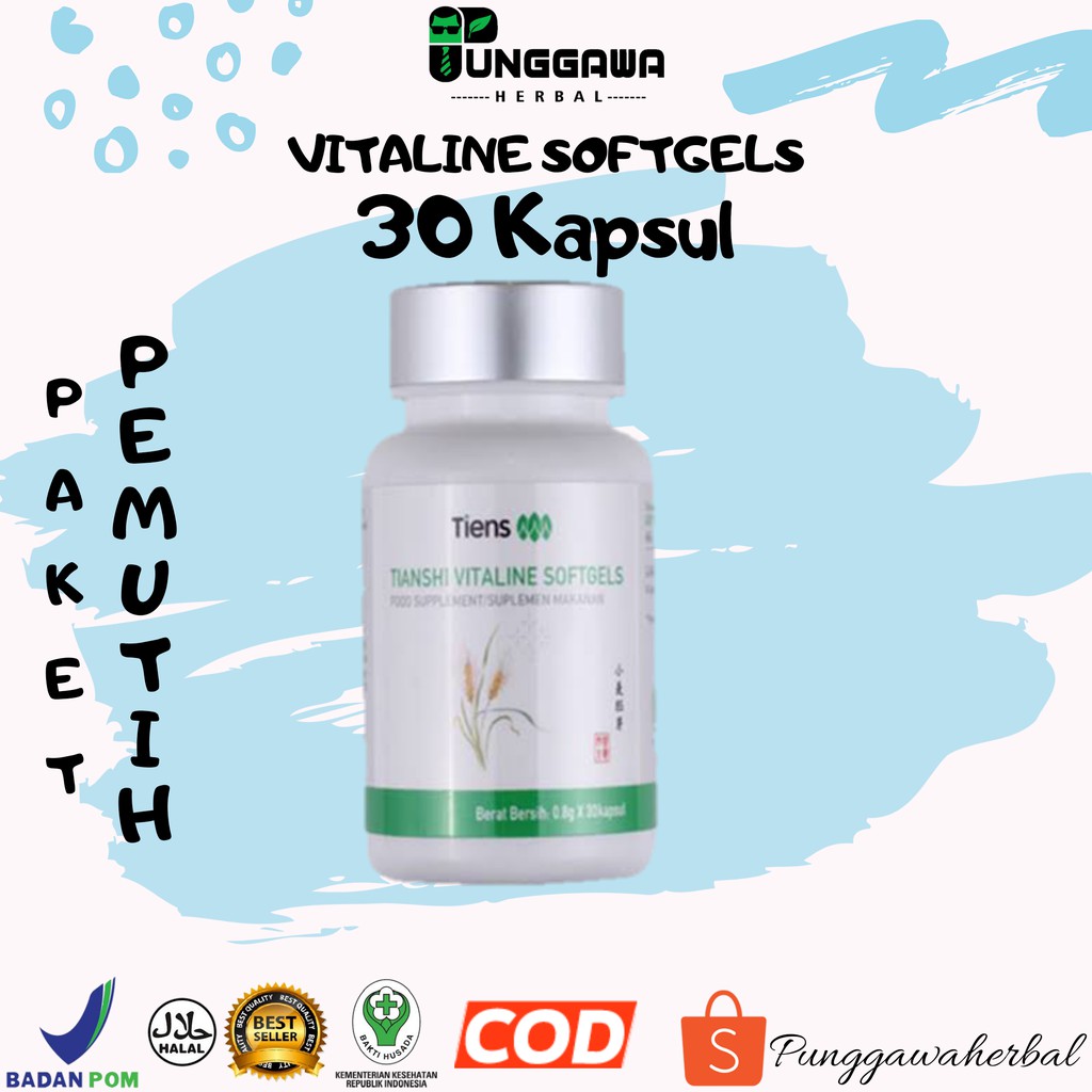 Pemutih Badan Alami VITALINE SOFTGEL (Eceran)