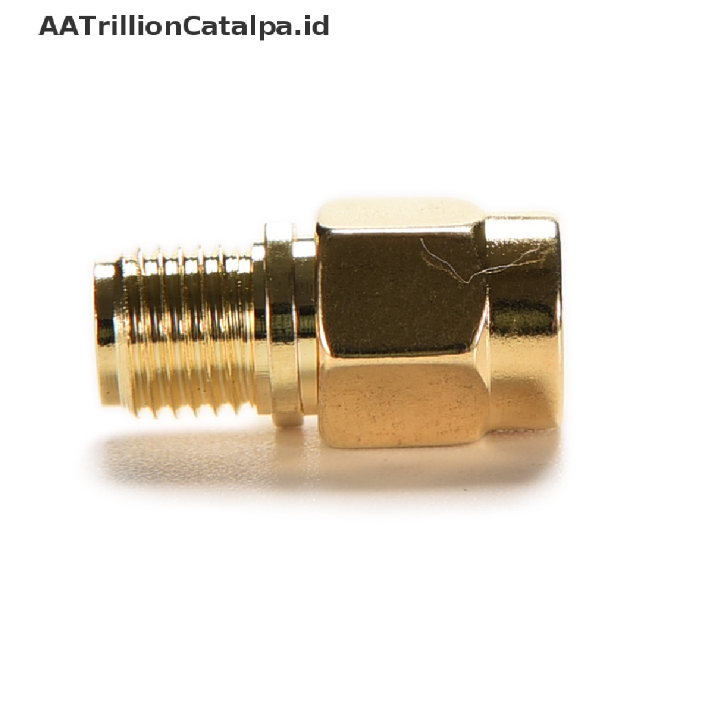 Aatrillioncatalpa RP SMA Male Plug Ke Female Jack Lurus RF Coax Adapter Konektor Konverter