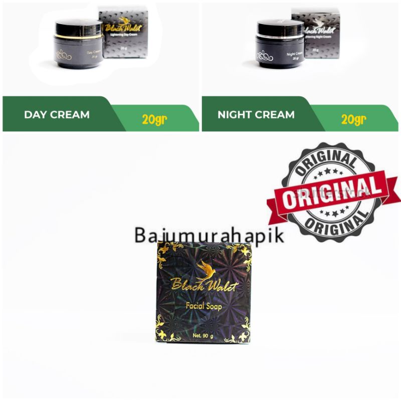 Cream Black Walet/ Day/Night/Soap