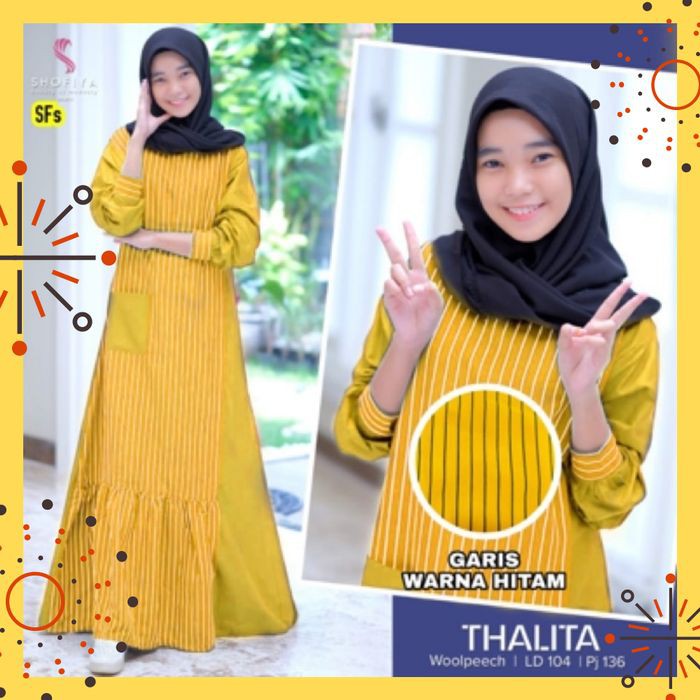 Dijual THALITA DRESS ORIGINAL BY SHOFIYA FASHION Berkualitas