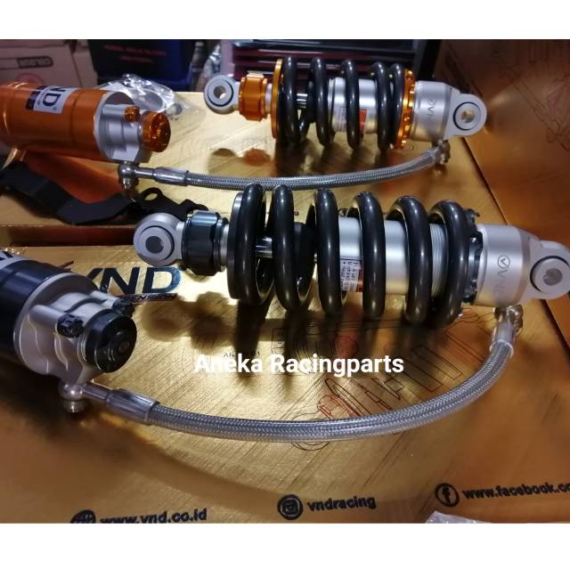 Monoshock ninja rr tabung pisah double klik fungsi vnd racing 265mm / shock belakang ninja rr vnd