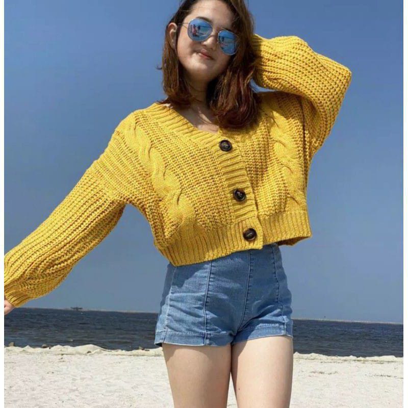 [ NEW ] CROP CABLE CARDY / KARDIGAN RAJUT 7 GET / CARDIGAN TEBAL PREMIUM / CARDIGAN RAJUT CABLE