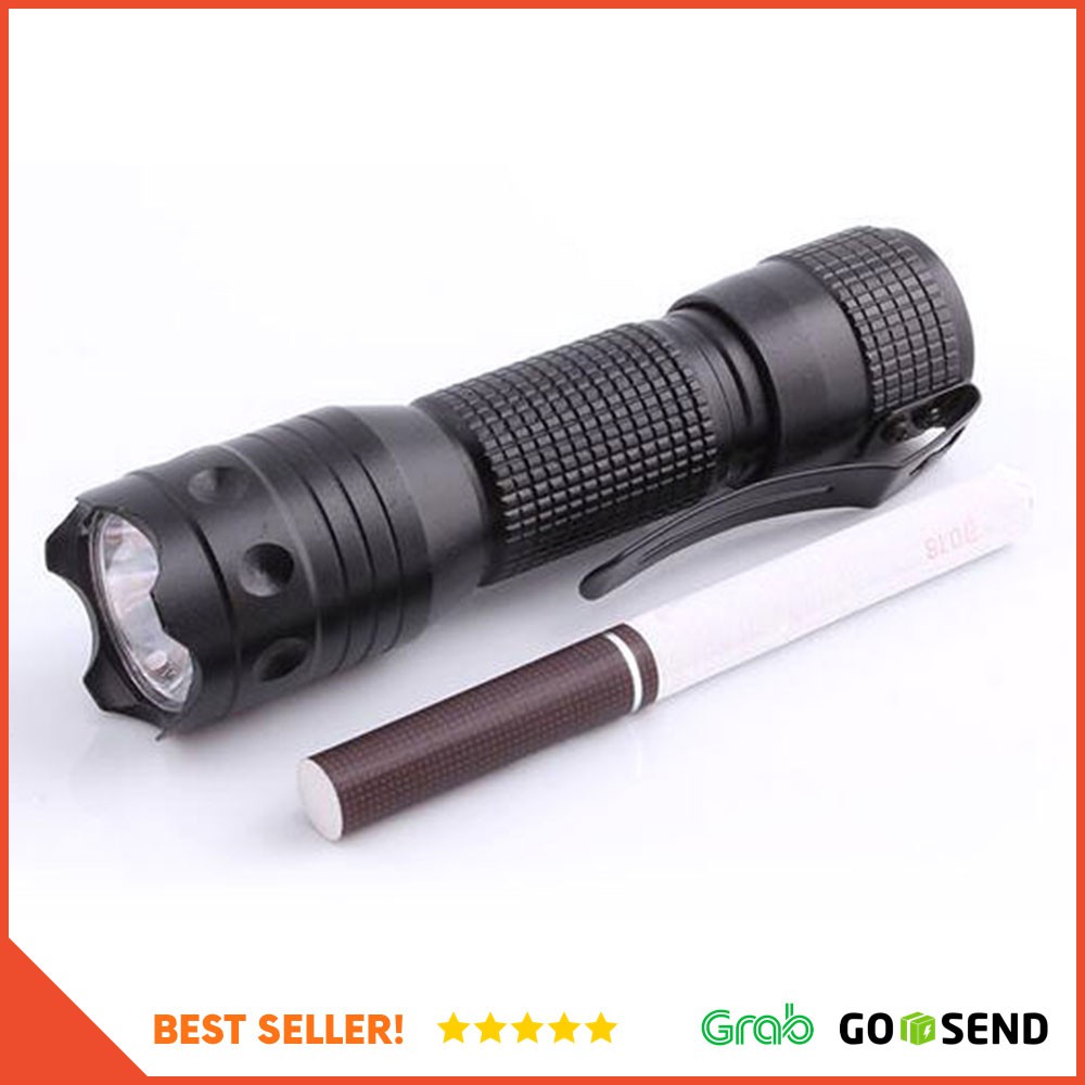 Pocket Portable Senter LED Flashlight Waterproof - Z10 - Black