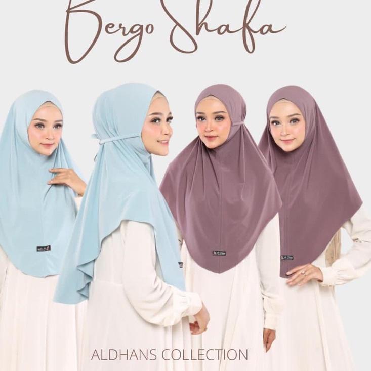Bergo SHAFA Al-Dhans Hijab Jersey Irish  Original Jilbab AD Kerudung Tali Instan No Pad Aldhans 